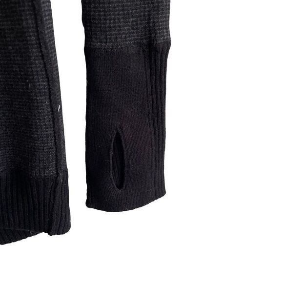 LULULEMON Cashmere Wool Reversible Scoop Neck Long Sleeve Sweater Black Grey 4 - Picture 3 of 15